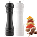 Sustainable 8-Inch Wooden Salt and Pepper Mill with Adjustable Ceramic Grinding Mechanism