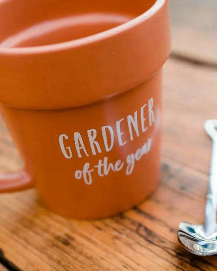 Garden Guardian Mug - Adorable Flower Pot Design with Shovel Spoon for Plant Lovers