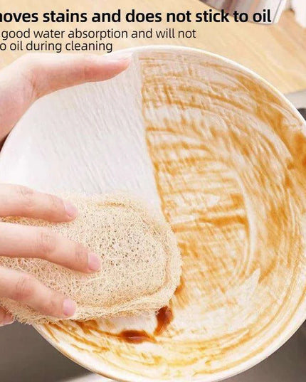 Eco-Friendly Loofah Dish Scrubber Pad Made from Natural Plant Fibers