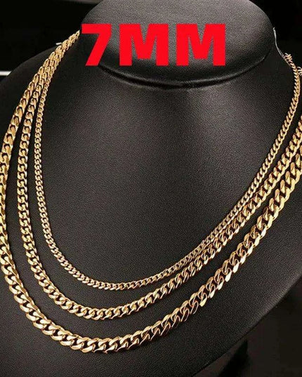 Modern Men's Stainless Steel Figaro Chain Necklace - Stylish Accessory for Any Event