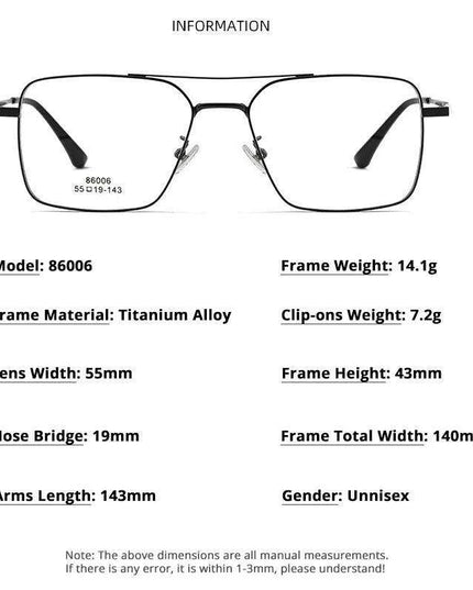 Sleek Polarized Titanium Clip-On Aviator Shades