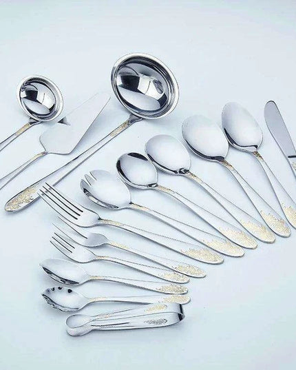 72-Piece Premium Stainless Steel Flatware Set with Chic Wooden Storage Box for Sophisticated Weddings