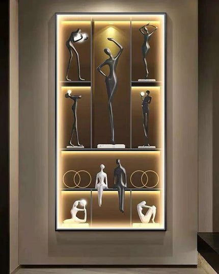 Artistic LED Wall Sconce with Remote Control - Modern Abstract Illumination for Stylish Interiors