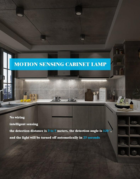 Motion-Sensing LED Cabinet Light with 3 Color Modes and USB Charging