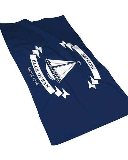 Customizable Luxurious Navy Blue Microfiber Towel - Your Perfect Travel Companion