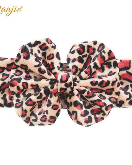 Leopard Print Velvet Headband and Hair Bow Set - Stylish Hair Accessories for Fashion-Forward Girls