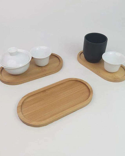 Japanese-Inspired Solid Wood Round Dessert Serving Plate - Ideal for Snacks & Dried Fruits