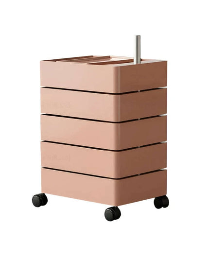 360-Degree Rotating Multi-Layer Storage Organizer - Stylish Movable Cabinet for Magazines and Cosmetics