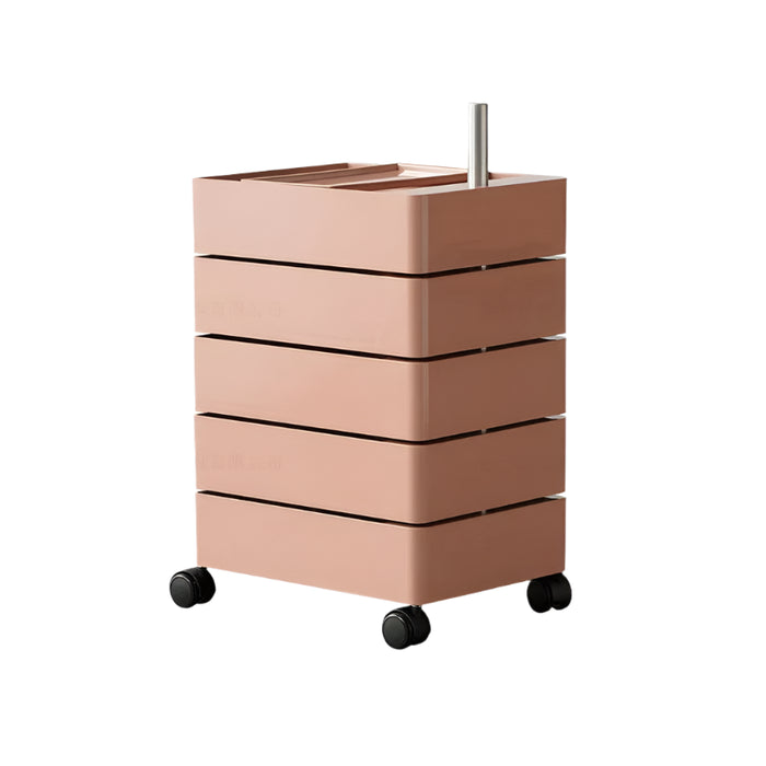 360-Degree Rotating Multi-Layer Storage Organizer - Stylish Movable Cabinet for Magazines and Cosmetics