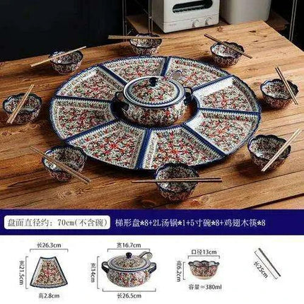 Chic Fan-Design Dining Set for Unforgettable Gatherings