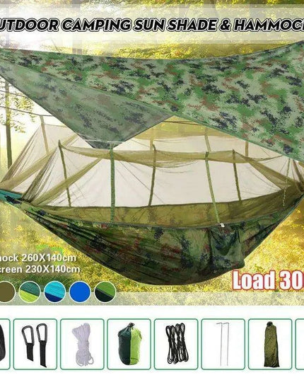 Ultimate Adventure Hammock: Weatherproof with Mosquito Net and Canopy Protection