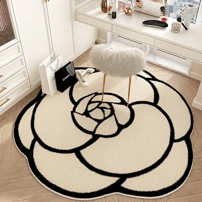 Luxurious Floral Plush Carpet - Elegant & Cozy Home Accent