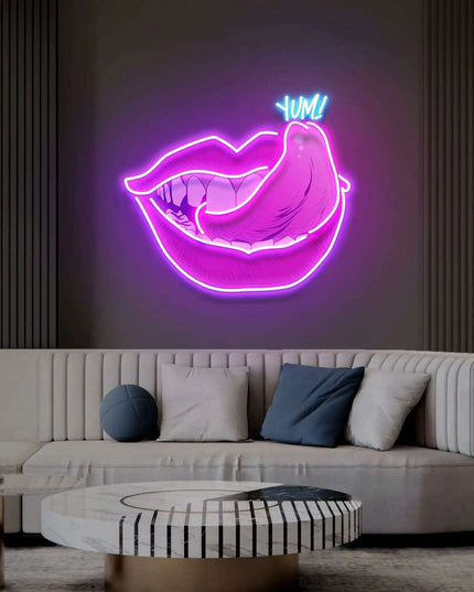 Customizable LED Neon Lips Light - Eye-Catching Decor for Every Space
