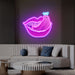 Neon Yummy Lips Sign - Personalized Home Decor for Bedrooms & Living Rooms