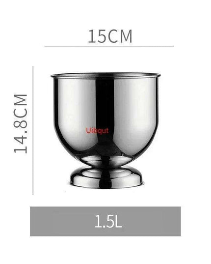 Majestic Deer Head Ice Bucket: Luxurious European Charm in Dual-Tone Design