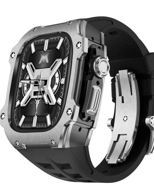 Premium 49mm Stainless Steel Apple Watch Case and Band - Redefine Your Elegance