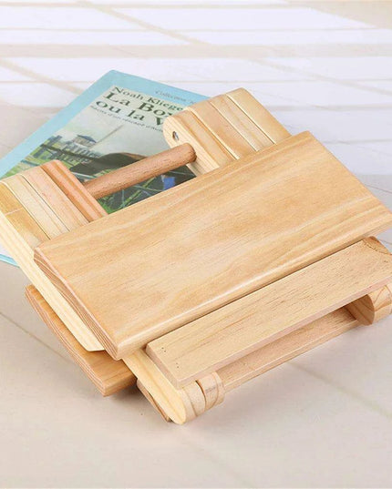 Children's Compact Folding Wooden Step Stool - Perfect for Outdoor Fun and Practical Seating