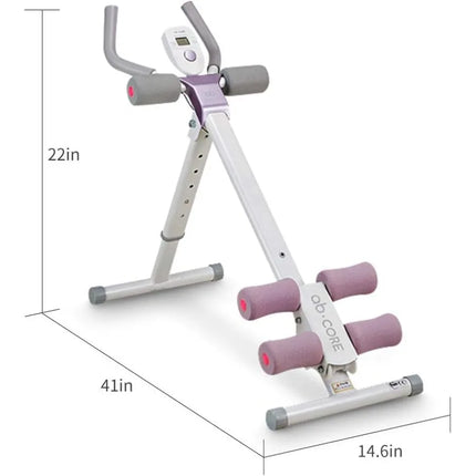 Height Adjustable Ab Trainer with LCD — Core, Waist, Leg & Glute Toner