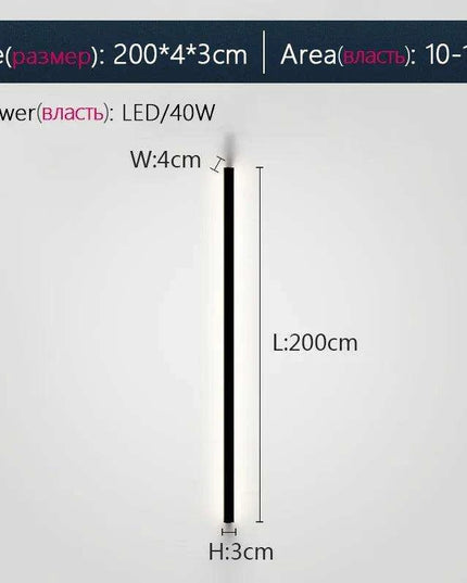 Sleek Nordic Waterproof LED Strip Wall Lamp Set with Remote Control - Ideal Outdoor Lighting Solution