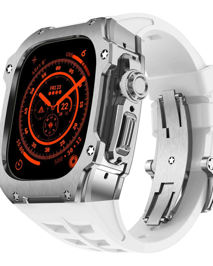 Premium 49mm Stainless Steel Apple Watch Case and Band - Redefine Your Elegance