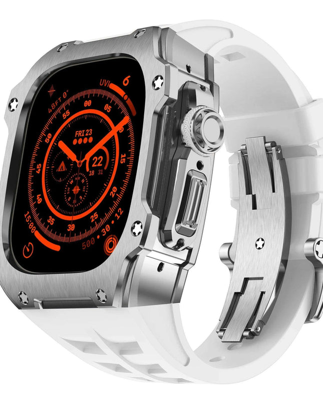 Premium 49mm Stainless Steel Apple Watch Case and Band - Redefine Your Elegance