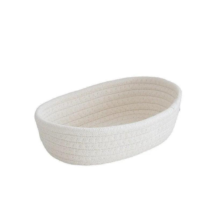 Stylish Scandinavian Cotton Rope Storage Baskets - Elegant Desktop Organizer