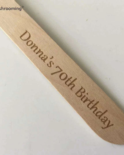 Customized 50-Piece Engraved Birch Wood Spoon Set for Special Occasions