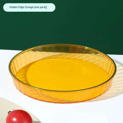 Chic Clear Serving Tray with Holder - Ideal for Elegant Salads and Snacks