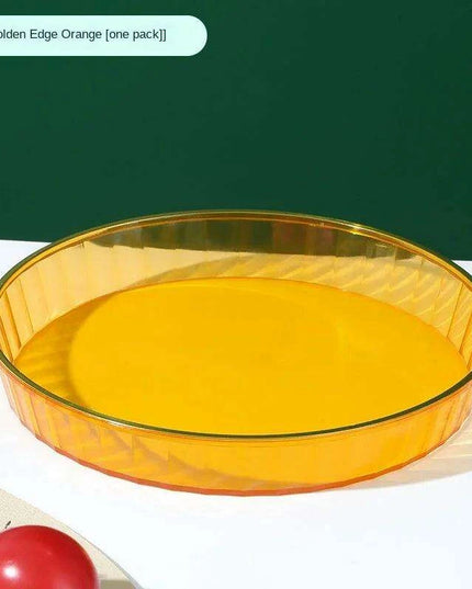 Chic Clear Serving Tray with Holder - Ideal for Elegant Salads and Snacks