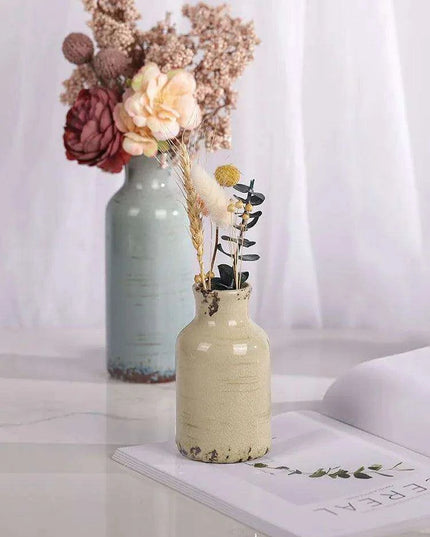 Elegant Blue Ceramic Vases Trio for Stylish Home Enhancement