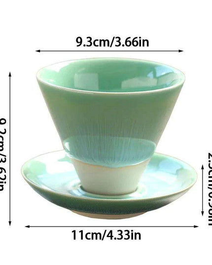 Artisan Floral-Inspired Japanese Ceramic Tea and Coffee Set