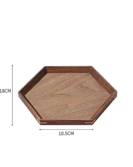 Elegant Japanese Walnut Round Serving Platter for Upscale Events