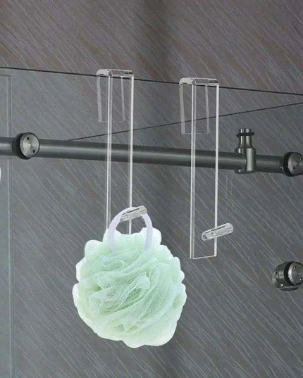 Frameless Acrylic Shower Door Organizer - Effortless Installation with No Drills Required