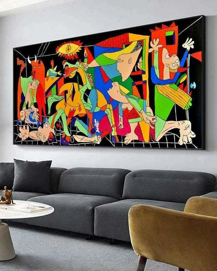 Customizable Waterproof Picasso-Inspired Large Abstract Canvas Artwork