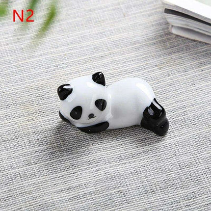 Playful Panda Ceramic Chopsticks Rest - Fun Table Decor for Asian Cuisine