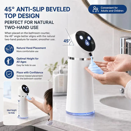 Shop1105762561 LED HD Automatic Foam Soap Dispenser - USB Rechargeable