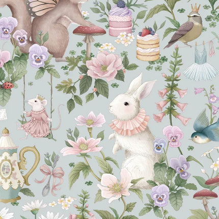 3D Pink Swan Wallpaper Mural — Kids Room, 10 Patterns, 7 Materials