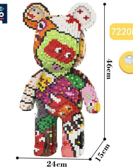 Adorable Bear Cub Building Block Set with Easy Storage - Inspire Creativity and Learning