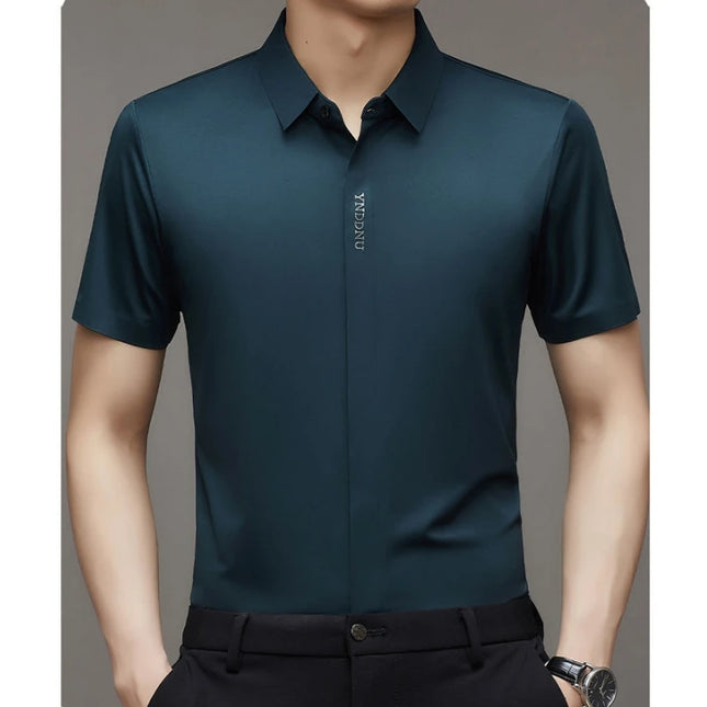 Men's Mulberry Silk Short-Sleeve Shirt