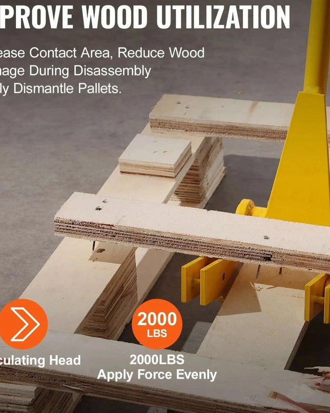 Heavy-Duty 41-Inch Carbon Steel Pallet Pry Bar Tool for Efficient Woodworking