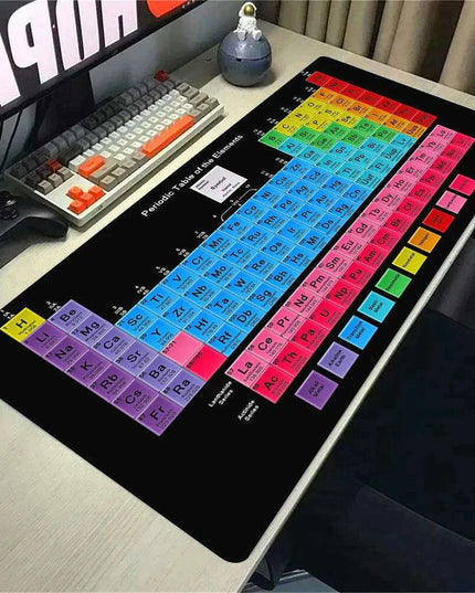 Colossal Gaming Mouse Pad with Vibrant Periodic Table Artwork - Exceptional Precision and Enduring Durability