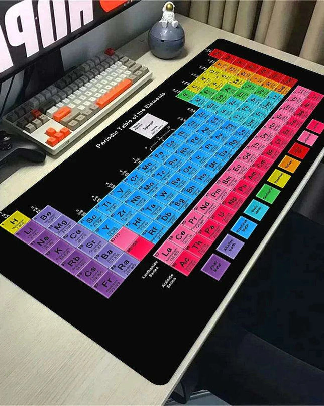 Colossal Gaming Mouse Pad with Vibrant Periodic Table Artwork - Exceptional Precision and Enduring Durability