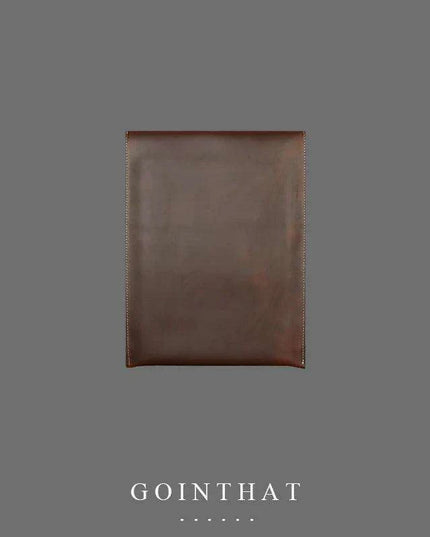 Sleek Leather A4 Document Organizer and Tech Case - Your Essential Business Companion