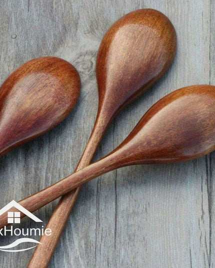 6-Piece Sustainable Bamboo Kitchen Utensil Set with Tree Paint Finish