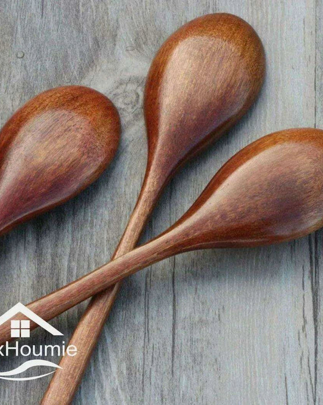 6-Piece Sustainable Bamboo Kitchen Utensil Set with Tree Paint Finish