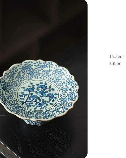 Ru Kiln Celadon Dim Sum Serving Dish - A Chic Addition for Desserts and Snacks
