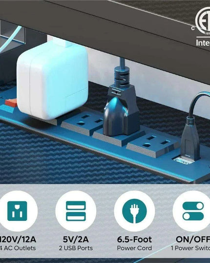 Ergonomic RGB Gaming Desk with Adjustable Features and Convenient Power Solutions