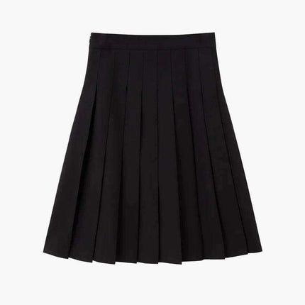 Women's Knee-Length Pleated Skirt in Classic Solid Colors