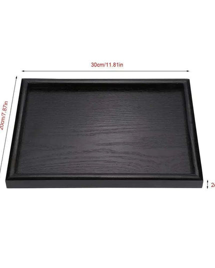 Elegant Rectangular Wooden Serving Tray Set - Eco-Friendly Tea Accessories in 3 Sizes