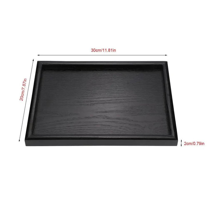 Elegant Rectangular Wooden Serving Tray Set - Eco-Friendly Tea Accessories in 3 Sizes